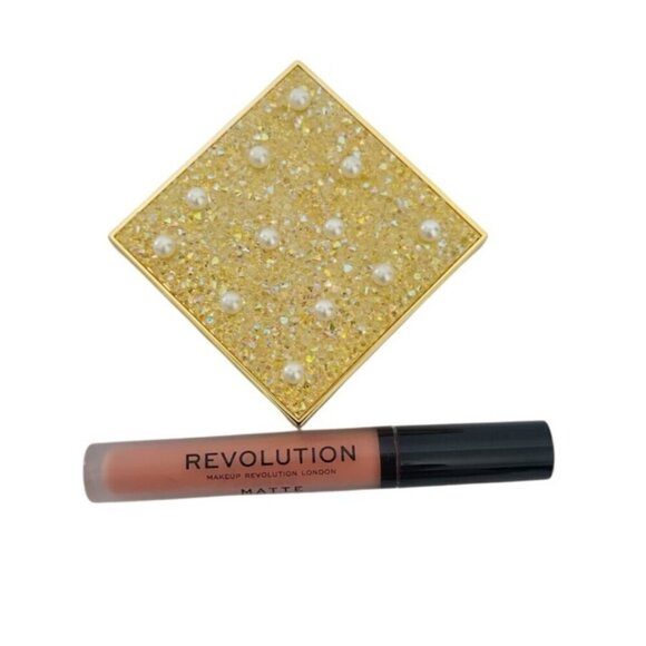 Revolution Other - Revolution Pro Gold Eyeshadow Palette & Matte Liquid Lipstick Set.